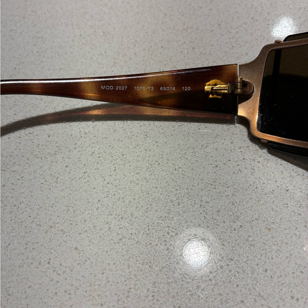 Versace Tortoise Shell Sunglasses With Gold Accen… - image 5